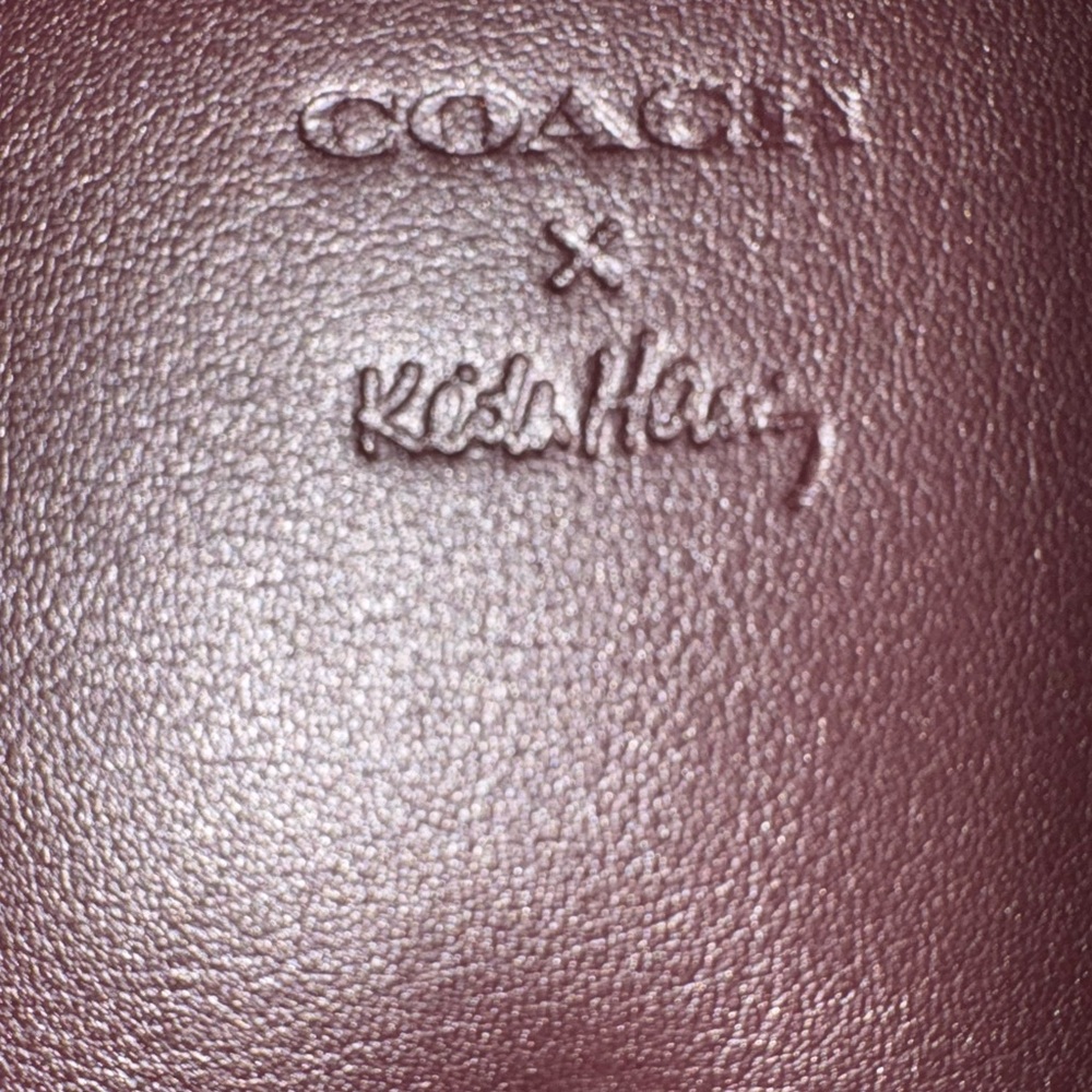 💘COACH Keith Haring Glitter Heart Purse With Detachable Strap 8x4.5" - Picture 8 of 9